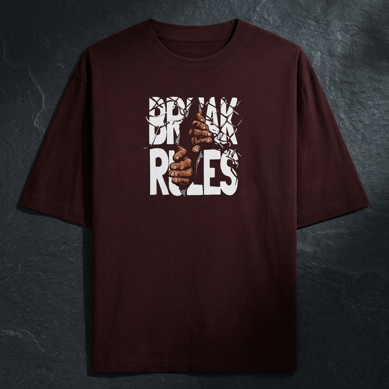 Break The Rules Oversized Graphic T-Shirt