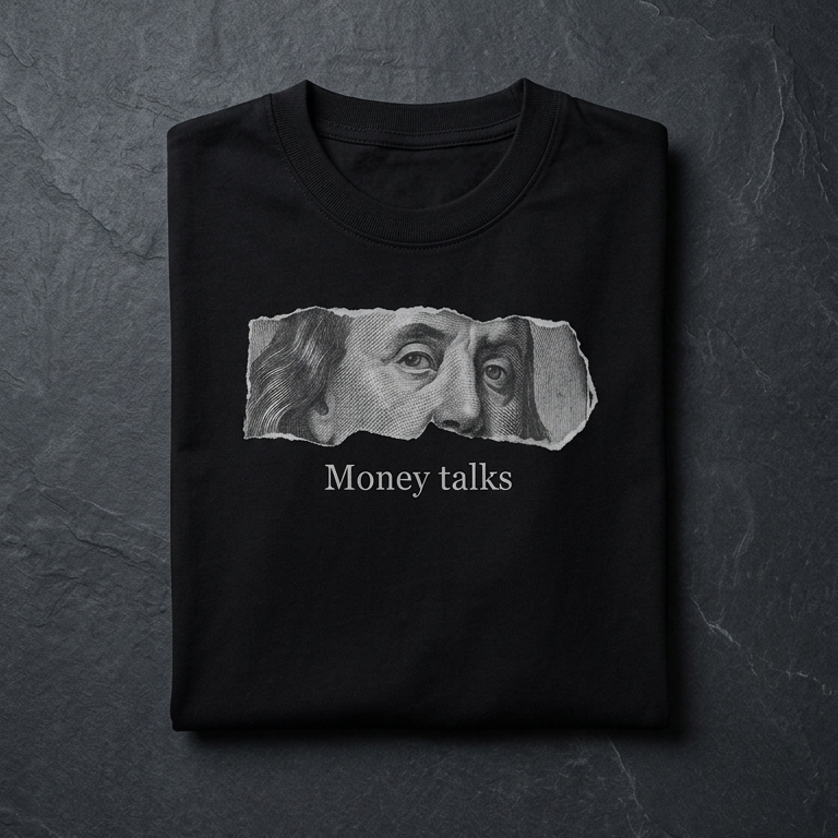 Money Talks Premium Oversized T-Shirt