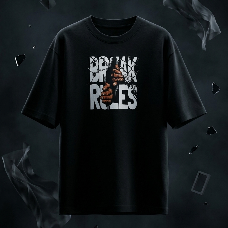 Break The Rules Oversized Graphic T-Shirt