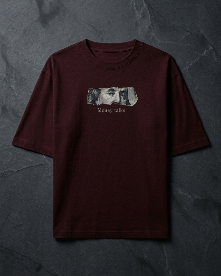 Money Talks Premium Oversized T-Shirt