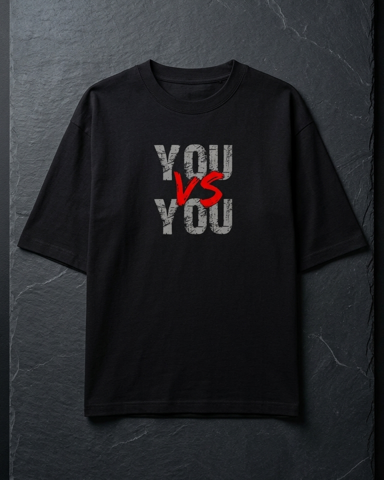 You vs You Oversized Motivational T-Shirt