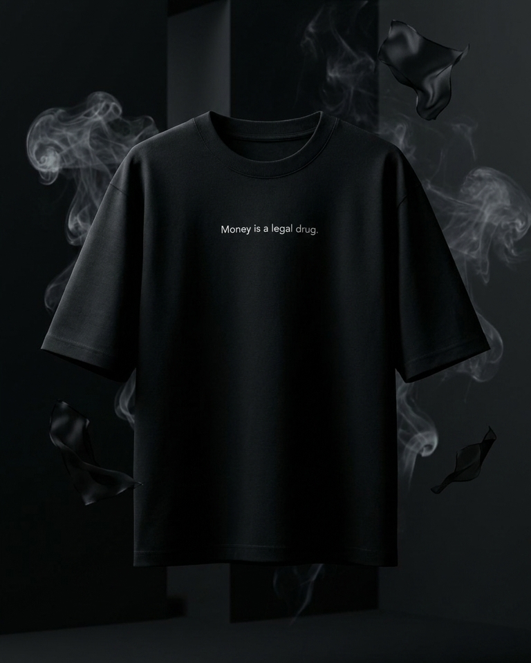 Money Is a Legal Drug Oversized T-Shirt