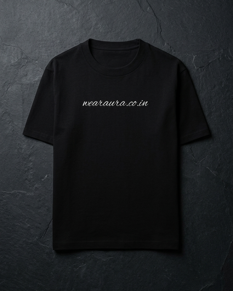 WearAura Signature Tee – Black
